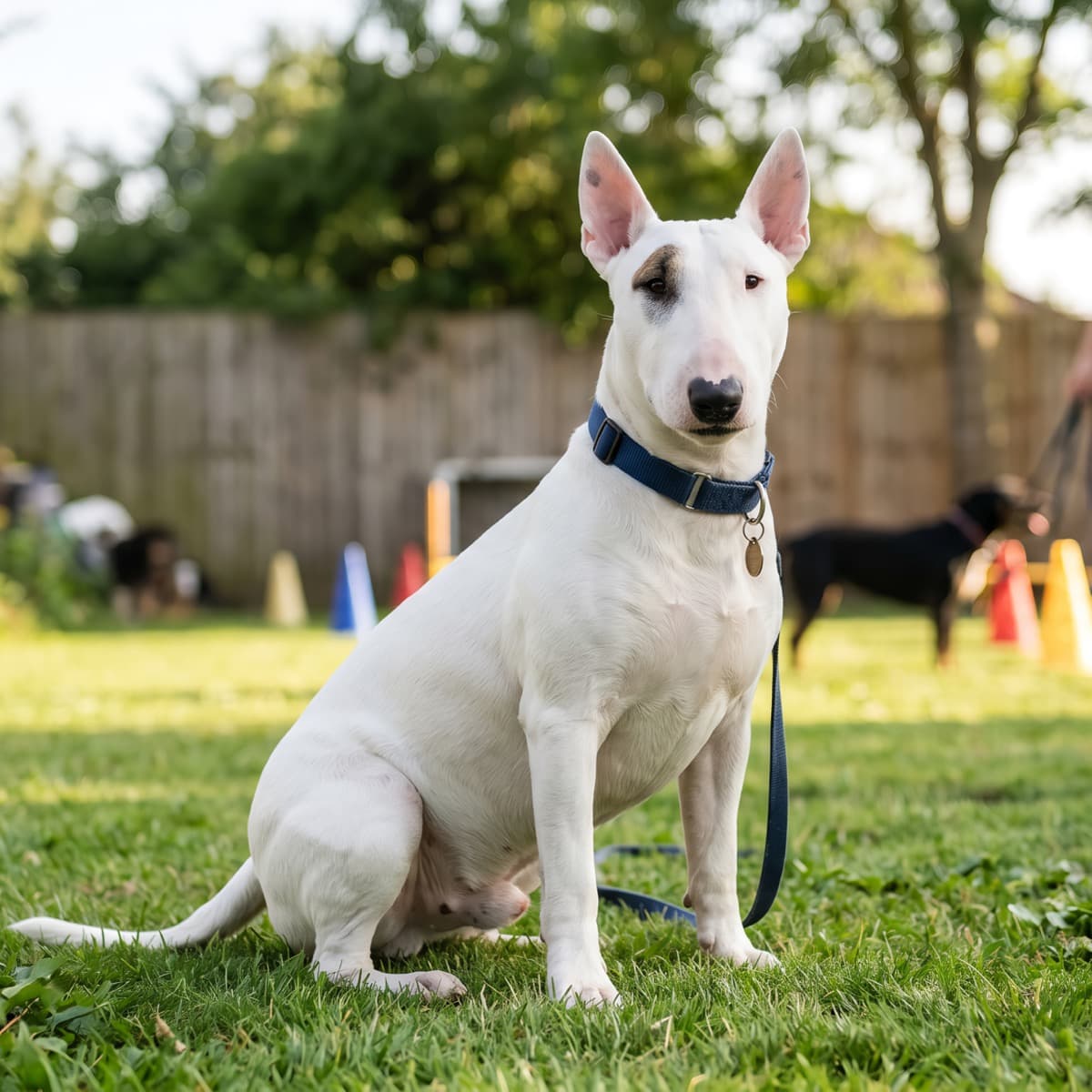 People underestimate how smart bull terriers are. Penelope proved them wrong.